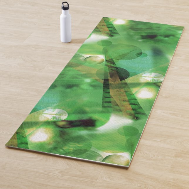 Abstract Green Photographic Collage Yoga Mat (In Situ)