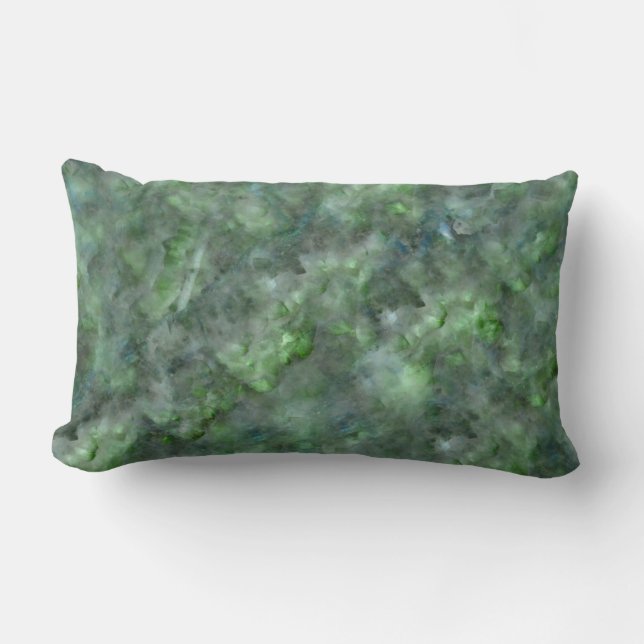 Abstract green quartz marble granite pattern   lumbar pillow (Front)