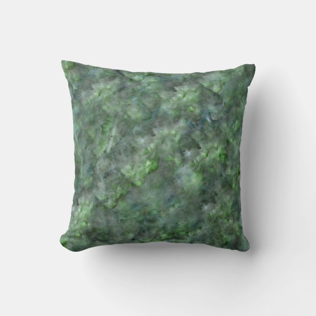Abstract green quartz marble granite pattern   throw pillow (Front)