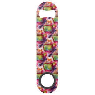Abstract green, red wallpaper bar key