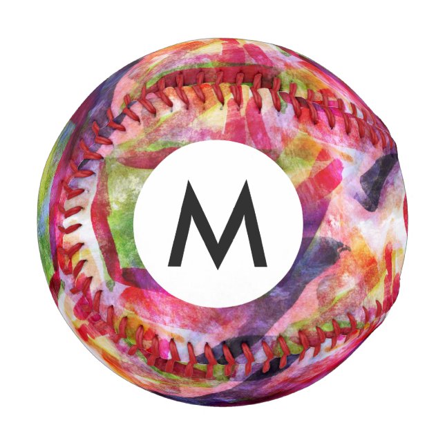 Abstract green, red wallpaper baseball (Front Left)