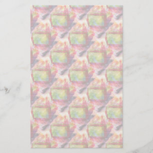 Abstract green, red wallpaper stationery