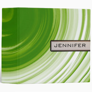 Abstract Green Swirl Art Background Binder
