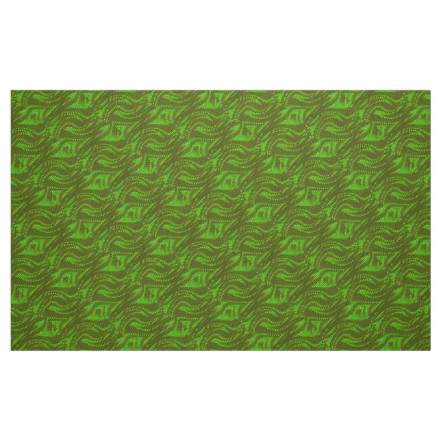 Abstract green Swirl Pattern Fabric (Fat Quarter)