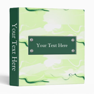 abstract green swirls binder
