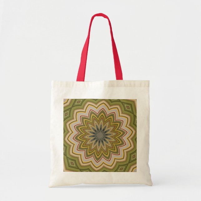 Abstract Green Tote Bag (Front)