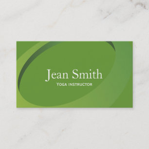 Abstract Green Yoga instructor Business Card