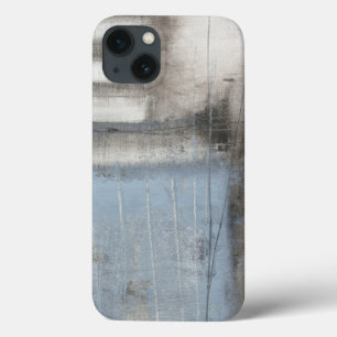 Abstract Grey & Blue Painting iPhone 13 Case