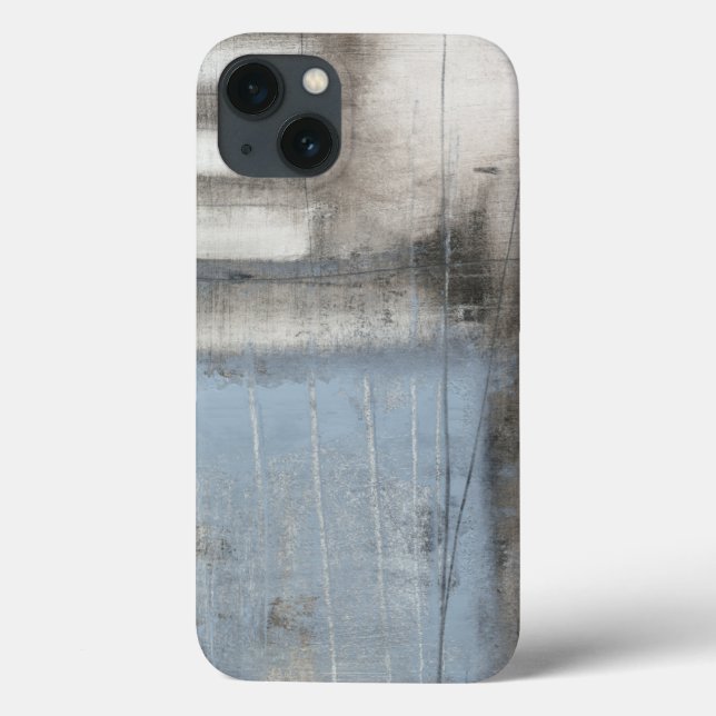 Abstract Grey & Blue Painting Case-Mate iPhone Case (Back)
