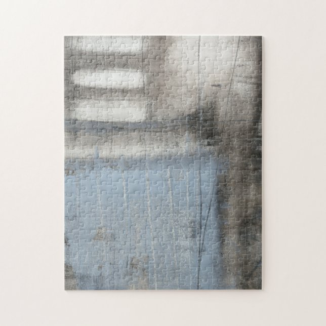 Abstract Grey & Blue Painting Jigsaw Puzzle (Vertical)