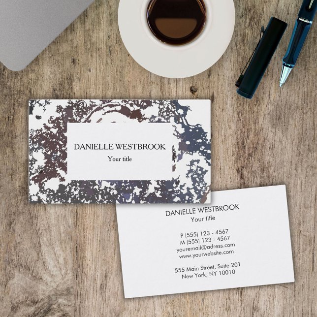 Abstract Grey, Brown and White Pattern Business Card (Creator Uploaded)