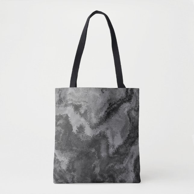 Abstract Grey Diffusion Tote Bag (Front)