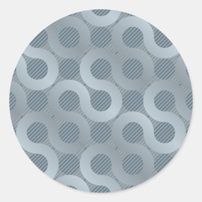 Abstract grey flow background classic round sticker (Front)