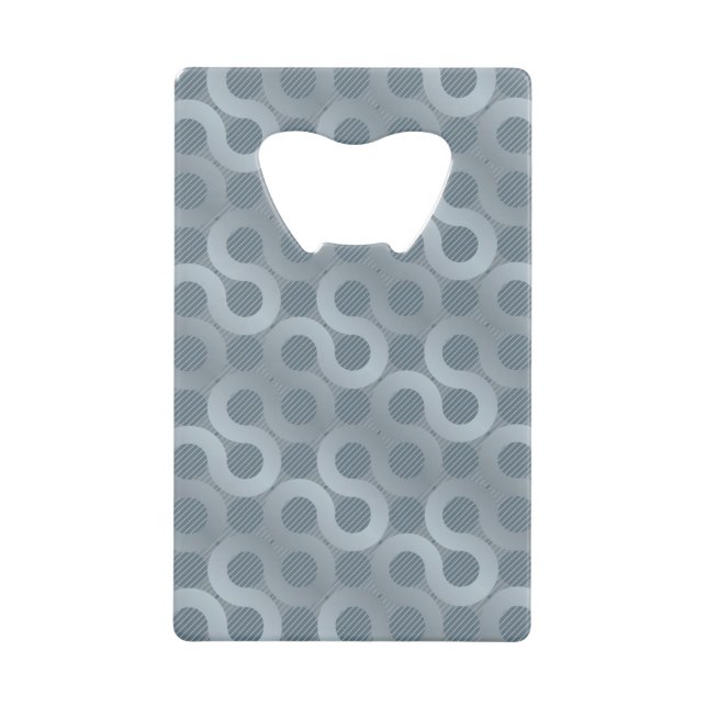Abstract grey flow background credit card bottle opener (Front)