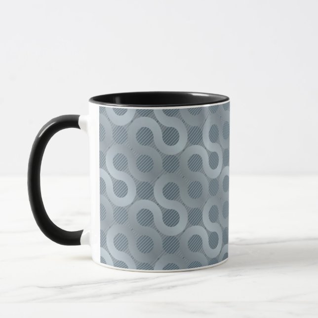 Abstract grey flow background mug (Left)