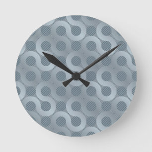 Abstract grey flow background round clock