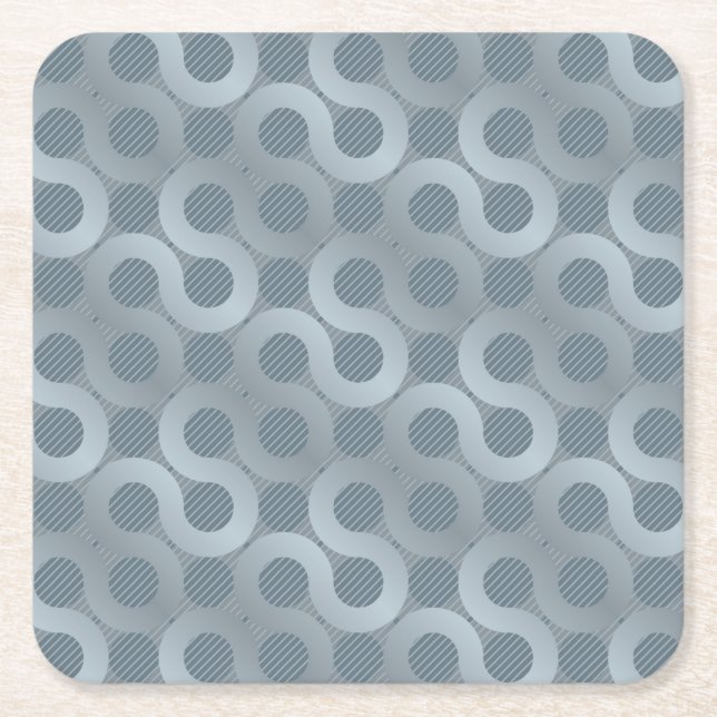 Abstract grey flow background square paper coaster (Front)
