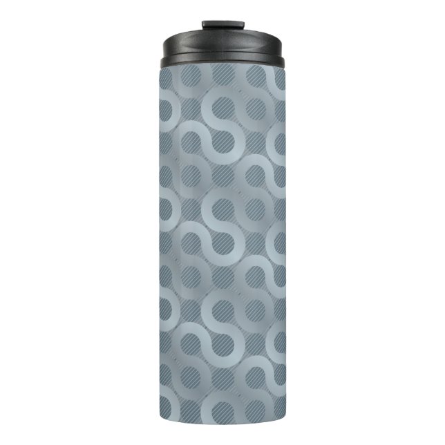 Abstract grey flow background thermal tumbler (Front)
