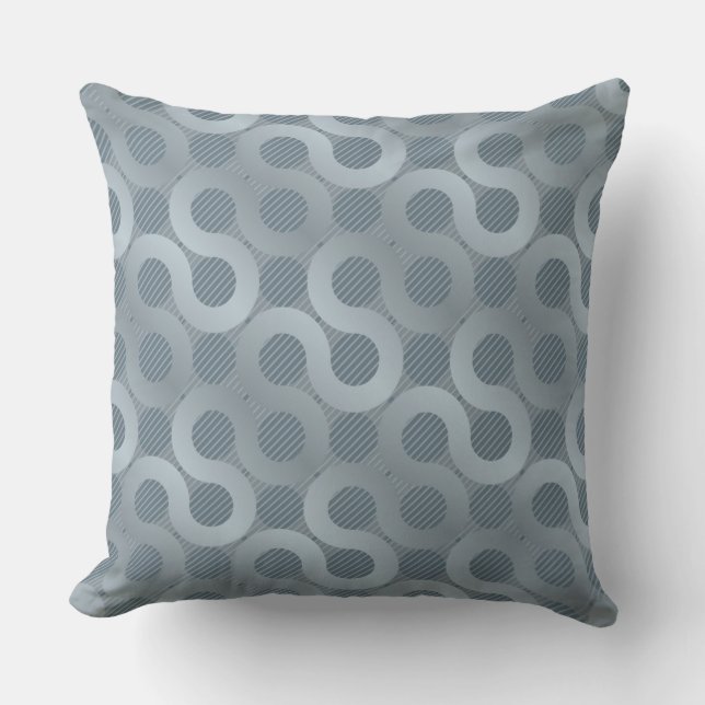 Abstract grey flow background throw pillow (Front)