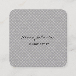 Abstract Grey Snakeskin Makeup Artist  Square Business Card