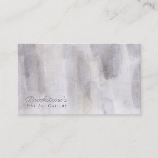 Abstract Grey & Tan Watercolor Business Card