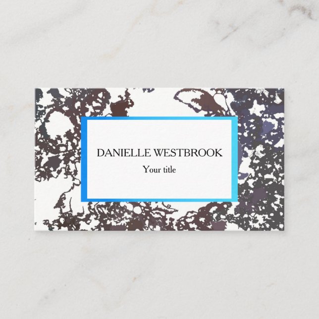 Abstract Grey White Pattern Business Card (Front)