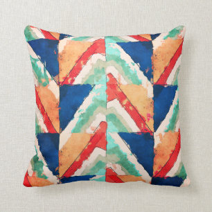 Abstract Grid of Colours Throw Pillow