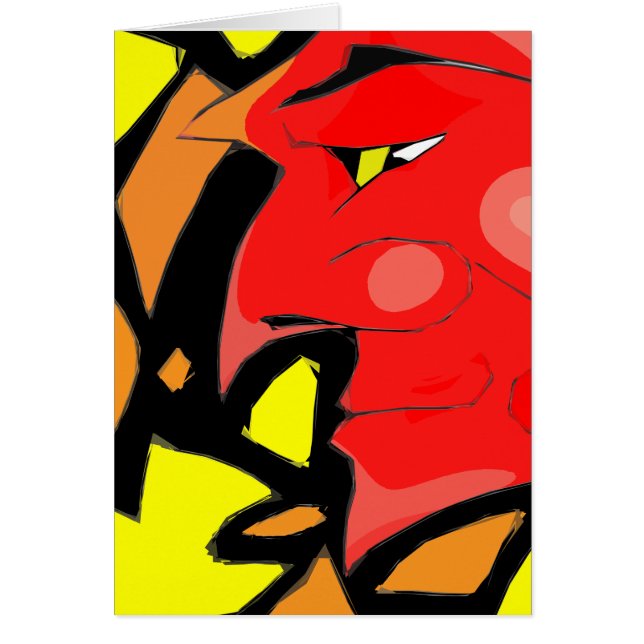 Abstract Grinning Devil Art (Front)