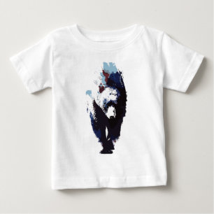 Abstract Grizzly Bear in Bold Hues Baby T-Shirt