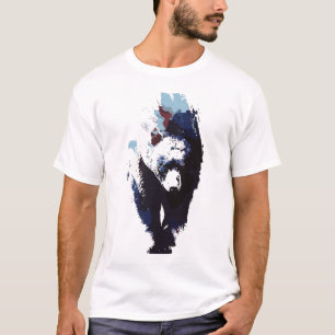 Abstract Grizzly Bear in Bold Hues T-Shirt