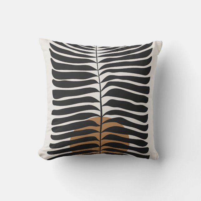 Abstract groovy floral Throw Pillow (Front)