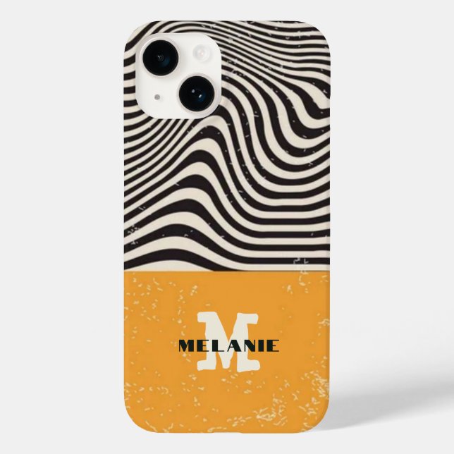 Abstract grunge aesthetic  minimal Monogram Case-Mate iPhone Case (Back)