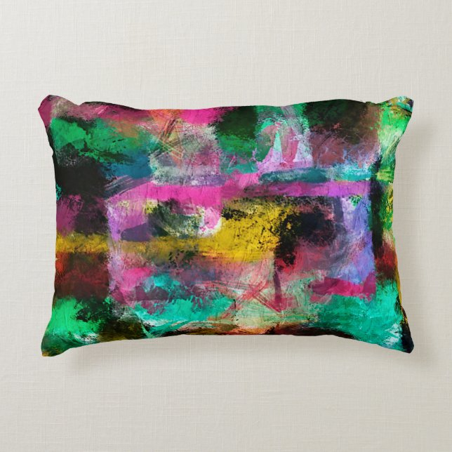 abstract grunge background from colour chaotic blu accent pillow (Front)
