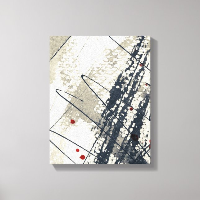 Abstract grunge background, ink texture. 2 canvas print (Front)