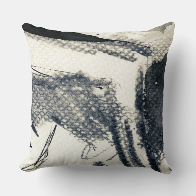 Abstract grunge background, ink texture. 3 throw pillow (Front)