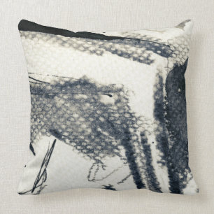 Abstract grunge background, ink texture. 3 throw pillow