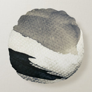 Abstract grunge background, ink texture. 4 round pillow