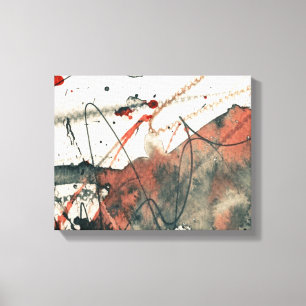 Abstract grunge background, ink texture. 5 canvas print