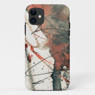 Abstract grunge background, ink texture. 5 iPhone 11 case
