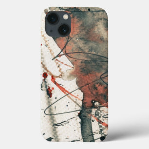 Abstract grunge background, ink texture. 5 iPhone 13 case