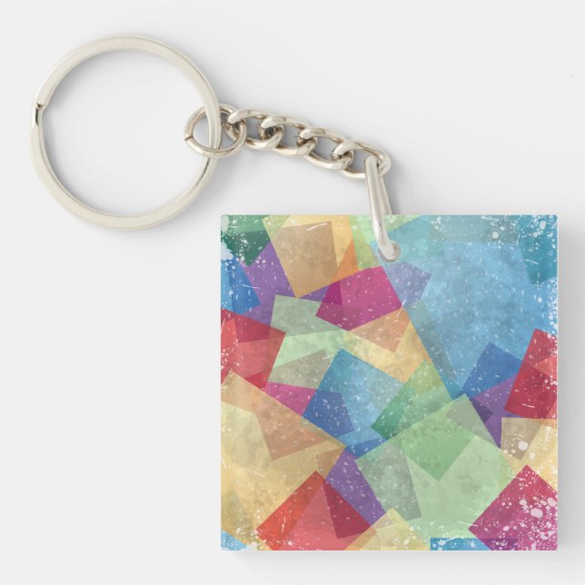 Abstract grunge background keychain (Front)