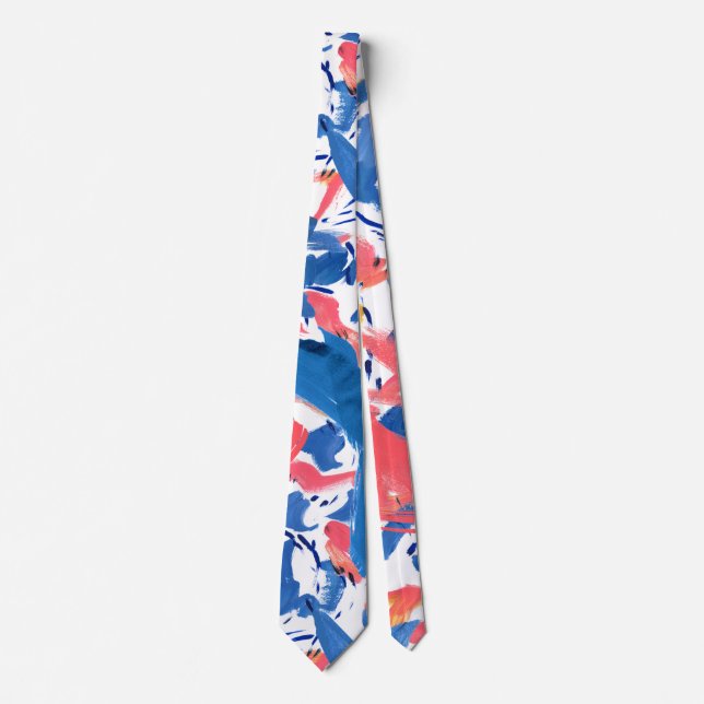 Abstract Grunge Floral Pattern  Tie (Front)