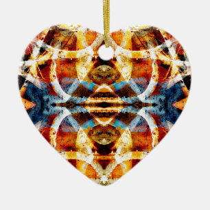 Abstract grunge graffiti pattern ceramic ornament