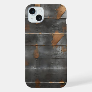 Abstract grunge metal texture iPhone 15 plus case