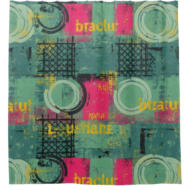 Abstract Grunge Pattern with Geometric Shapes (Front)