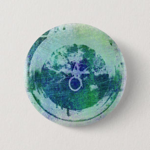 Abstract Grunge Ring n Star Button