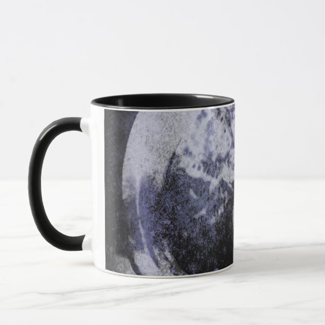 Abstract Grunge Ring n Star Ceramic Mug (Left)