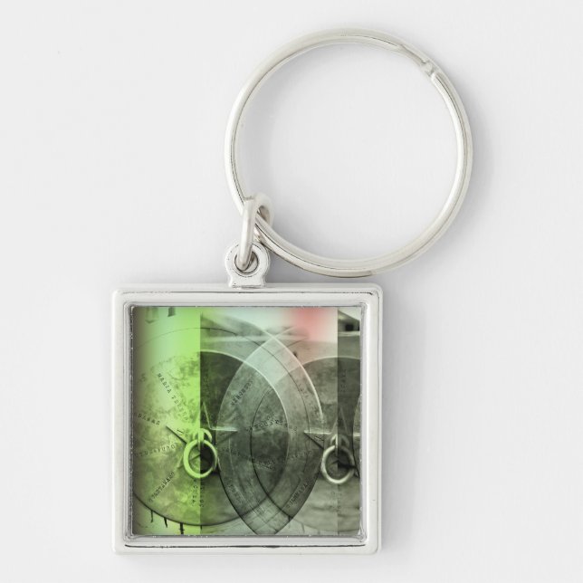 Abstract Grunge Ring n Star Key Chain (Front)