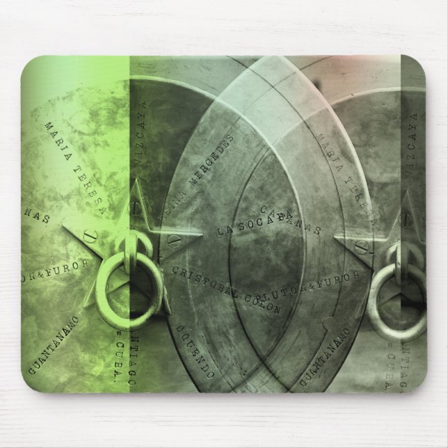 Abstract Grunge Ring n Star Mouse Pad (Front)