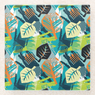 Abstract Grunge: Rough Seamless Surface. Glass Coaster